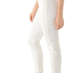 Philosophy Petite Button Front Utility Ankle Slit Pants White Small NWT